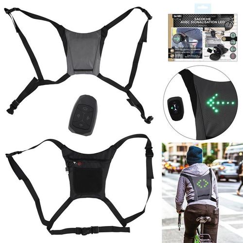 Gilet Clignotant Led "Télécommande" 20cm Noir