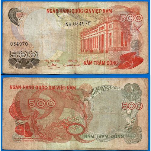 Vietnam Sud 500 Dong 1970 Asie Billet
