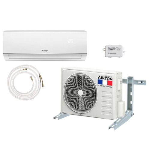 Pack Climatiseur réversible AIRTON - A Poser Soi-même - 5270W - Readyclim 6M - WIFI - Support Mural
