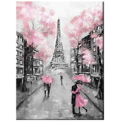 5d diamant peinture couple parapluie décoration de la maison Round