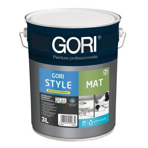 Peinture acrylique - murs et plafonds - 3 L - GoriStyle Mat Gori