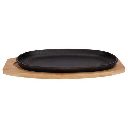 Plat À Gratin En Fonte, Noir, 23,5x13,5 Cm