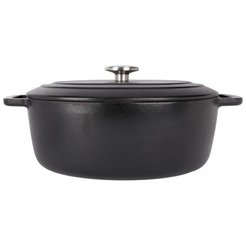 Cocotte En Fonte, Noir, 31x24x H 12 Cm