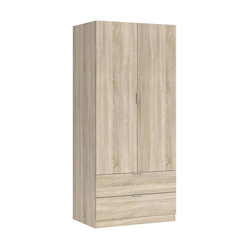 Armoire 2 Portes Effet Bois Beige 81x52cm