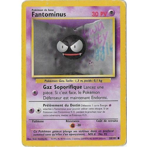 Fantominus 50/102 - Pokemon Set De Base - Carte Française