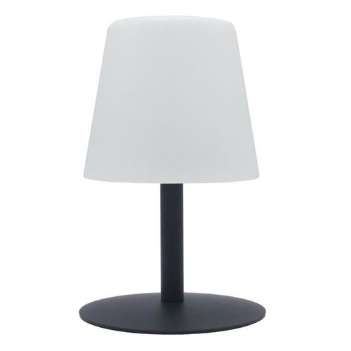 Lumisky Lampe De Table Led Sans Fil Standy Mini Rock - H 25 Cm - Gris Et Blanc