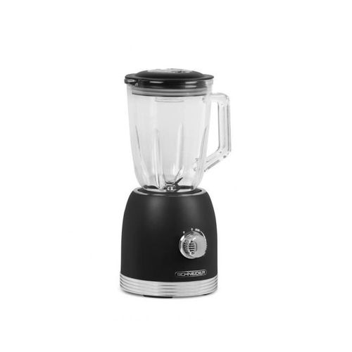 Blender Vintage - 800 W - Capacité 1.5 L - 6 Lames En Acier Inoxydable - Noir - Schneider SCBL15B