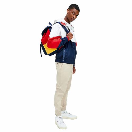 Veste Tommy Jeans Popover Color-Block Homme Multicolor