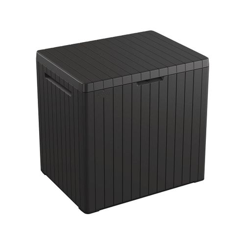 Coffre De Jardin Résine "City Cube" - 113l - 58 X 44 X 55 Cm - Anthracite