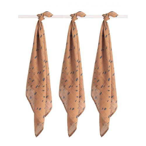 Lot De 3 Langes Hydrophiles - Spot Caramel - Jollein