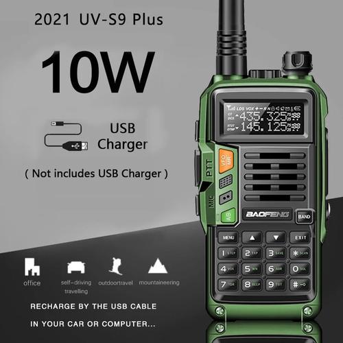 2021 NOUVEAU UV-S9 Plus Puissant Talkie-walkie Radio Émetteur