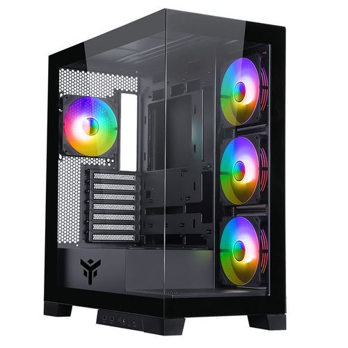 Boitier PC Moyen Tour ATX iTek Showbui 45 RGB avec panneaux vitrés - Noir