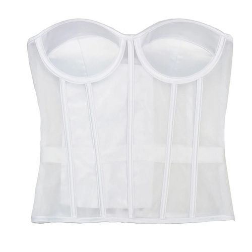 Corset Sexy En Maille Transparente Pour Femmes,Vêtements De Club De Fête,Épaules Dénudées,Sans Manches,Haut Portefeuille Slim,Streetwear,2023