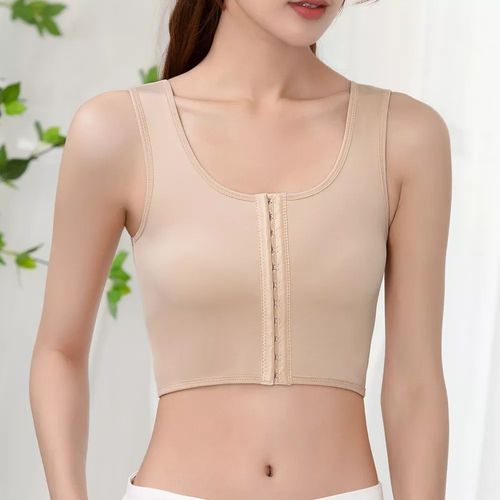 Débardeur Sans Couture Pour Femmes,Sous-Vêtement Avec Fermeture Éclair,Corset Plat,Grande Taille