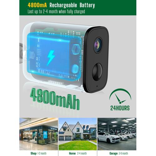 1080P HD caméra de surveillance WiFi TOGUARD PIR Détection de mouvement Caméra IP extérieur sans fil Batterie basse 4000mAH