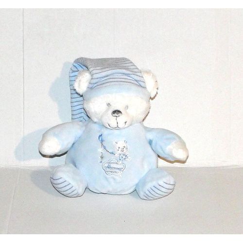 Doudou Ours Boule Bleu Max & Sax