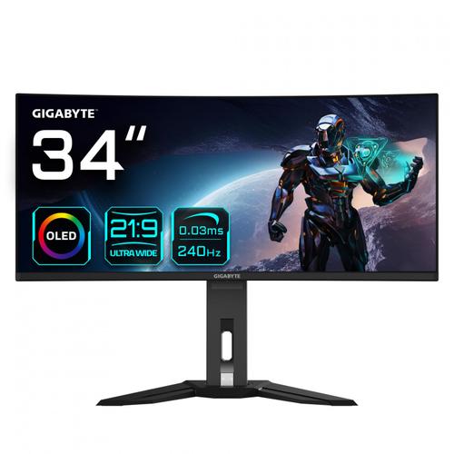 Gigabyte Moniteur De Jeu Courbé Oled Wqhd Mo34wqc2 De 34" - 3440x1440