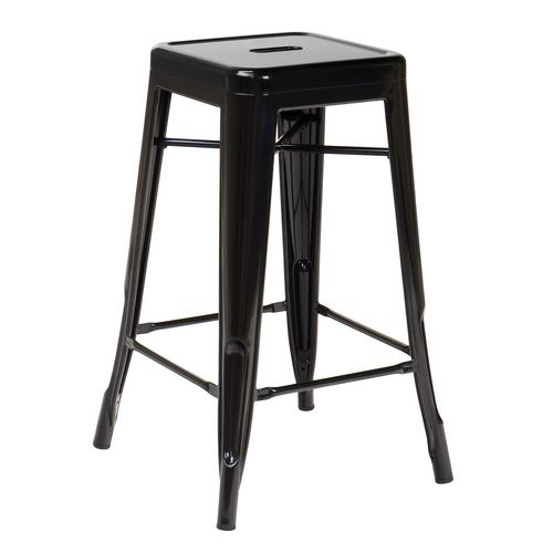 Tabouret Haut En Acier Lix Noir ?65 Cm