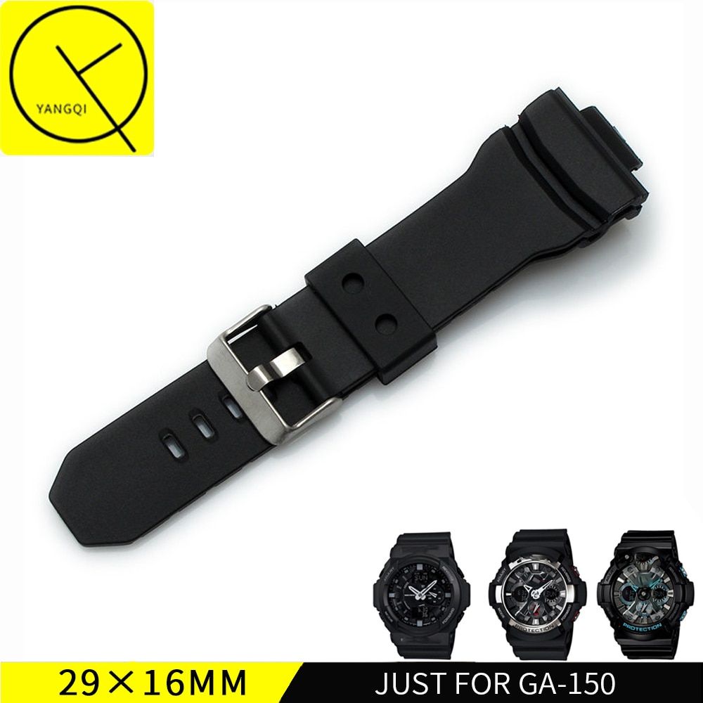 Outils gratuits 29 mm Caoutchouc SILICONE Watchband Bracelet Fit Pour Casio G-Shock GA150 