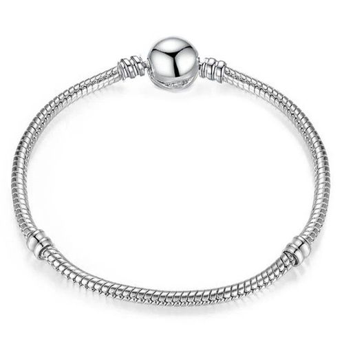Orthèse Code 10 Style 3mm Diamètre 17-21cm Couleur Argent Bricolage Serpent Chaîne Fine Breloque Bracelets Pour Femme Bijoux Cadeaux