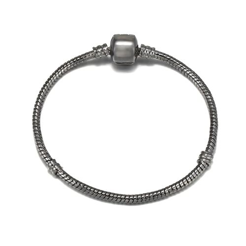 Orthèse Code 10 Style 3mm Diamètre 17-21cm Couleur Argent Bricolage Serpent Chaîne Fine Breloque Bracelets Pour Femme Bijoux Cadeaux