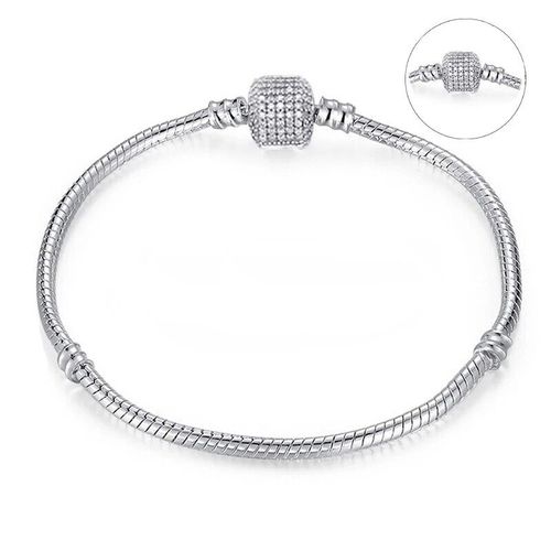 Orthèse Code 10 Style 3mm Diamètre 17-21cm Couleur Argent Bricolage Serpent Chaîne Fine Breloque Bracelets Pour Femme Bijoux Cadeaux