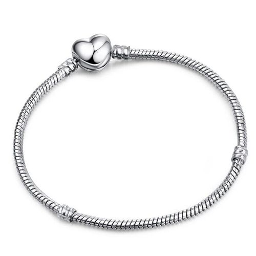 Orthèse Code 10 Style 3mm Diamètre 17-21cm Couleur Argent Bricolage Serpent Chaîne Fine Breloque Bracelets Pour Femme Bijoux Cadeaux