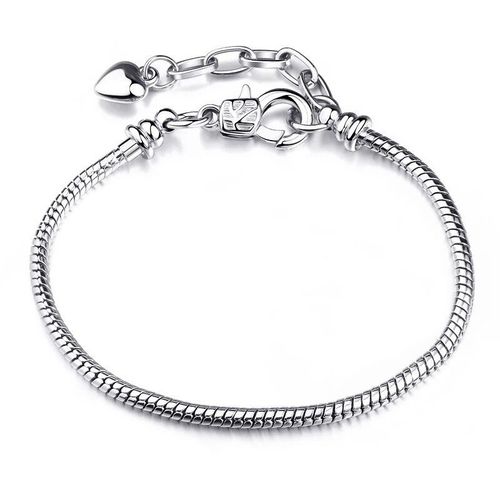 Orthèse Code 10 Style 3mm Diamètre 17-21cm Couleur Argent Bricolage Serpent Chaîne Fine Breloque Bracelets Pour Femme Bijoux Cadeaux