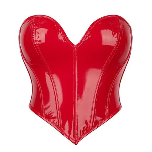 Corset Sexy En Cuir Pu Pvc Pour Femme,Bustier Précieux,Décoloré,Slim,Push Up,Bandage,Dos Aux,Entraîneur De Taille