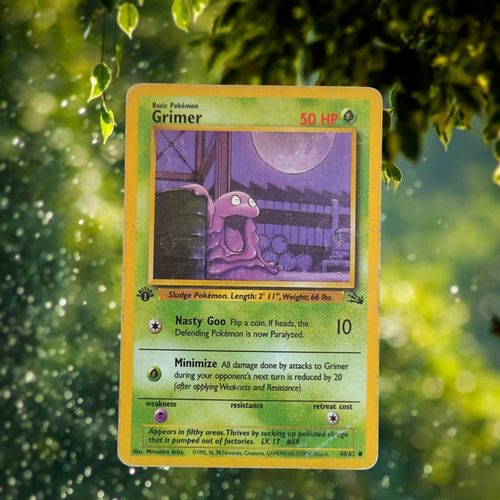 Carte Pokémon Grimmer 48/62, Première Édition De 1995, Très Bon État