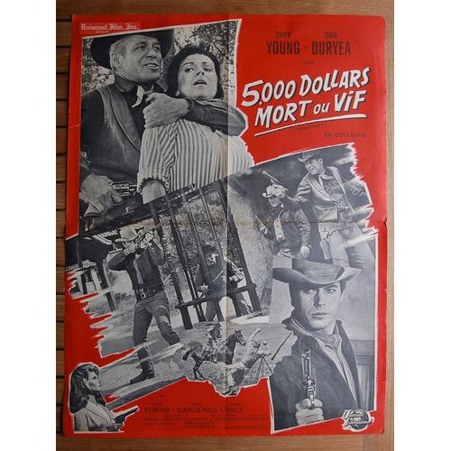 5000 Dollars Mort Ou Vif - R.G.Springsteen - Tony Young - Dan Duryea - Affiche Originale Cinéma - 60 X 80 - 1965 -