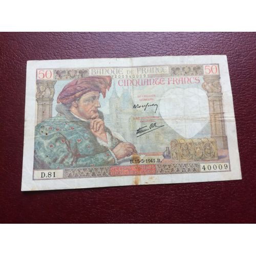 50 Francs Jacques Coeur 15-5-1941