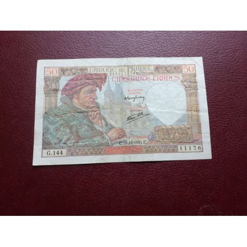 50 Francs Jacques Coeur 18-12-1941