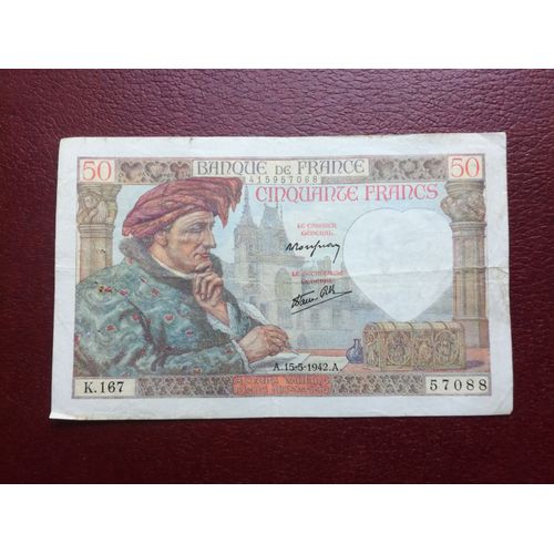 50 Francs Jacques Coeur 15-5-1942