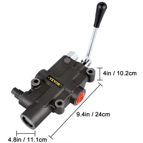 Vanne de Contrôle Hydraulique-VEVOR- 121GPM4300-Vanne à Bobine Hydraulique 40 L-min 4500 PSI-Vérins à Double Effet-Tracteurs
