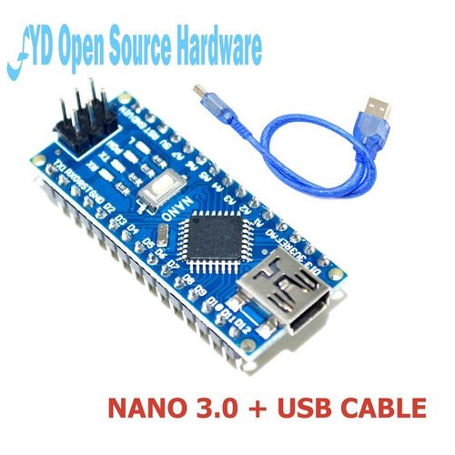 Kit 1 Pièces Mini Usb Avec Le Chargeur De Démarrage Nano 3.0 Contrôleur Compatible Pour Arduino Ch340 Pilote Usb 16mhz Nano V3.0 Atmega328