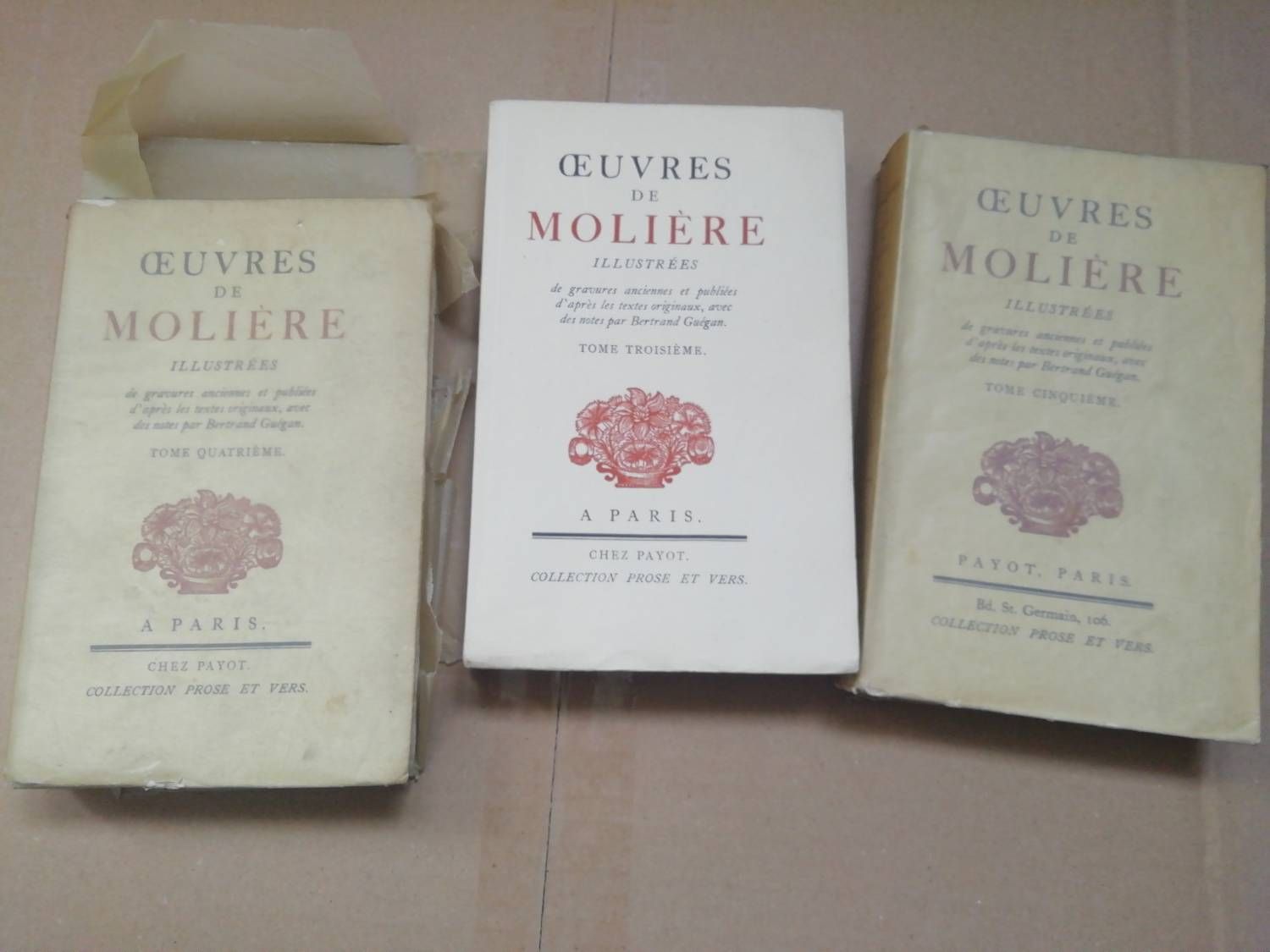 3 Tomes.. Oeuvres De Molière Illustrées De Gravures Anciennes Et Publiées D'après Les Textes Originaux Avec Des Notes De Bertrand Guégan.