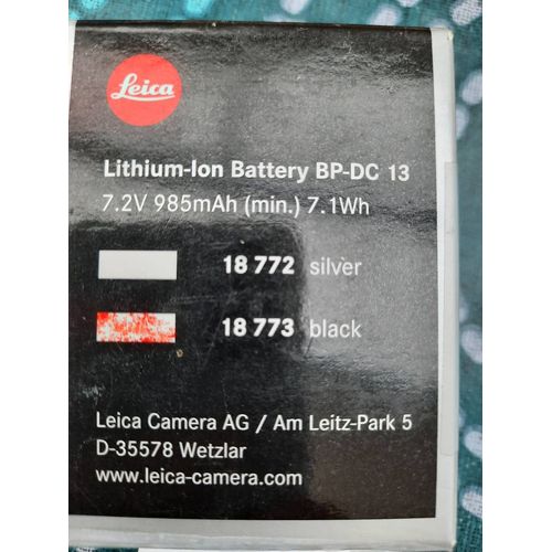 Batterie Leica Bridge 7.2v 985mAh