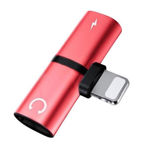 La Couleur Rouge Adaptistry De Chargeeur 2 Fr 1 Pour Iphone 7 8 Plus X Xs Max Xr Ios 10 11 12, Séparate De Connecteur Audio Pour Adaptistrat Apple