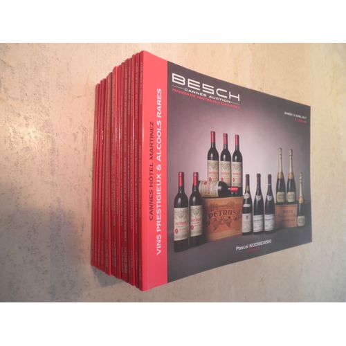 Lot De 14 Catalogues Besch Cannes Auction - Vins Prestigieux & Alcools Rares - 2017 À 2019 - Petrus - Romanée Conti - Yquem - Mouton Rothschild ...