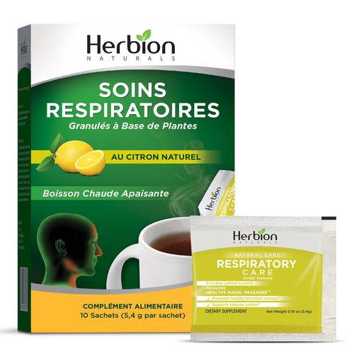 Herbion Naturals Granulés De Soins Respiratoires À L'arôme Naturel De Citron, Sachet De 10 Unités Naturel