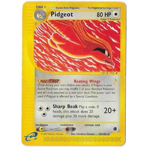 Pidgeot 59/165 - Pokemon Expedition Base Set - Rare Carte Anglaise