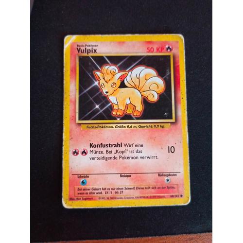 Vulpix 68/102 - Carte Pokémon Goupix Allemande