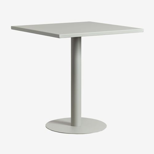 Table À Manger Carrée En Métal (70x70 Cm) Mizzi Vert Kaki
