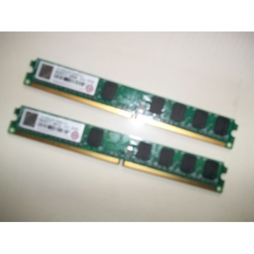 lot de 2 barettes memoire transcend 1Gb DDR2 667 DIMM CL5