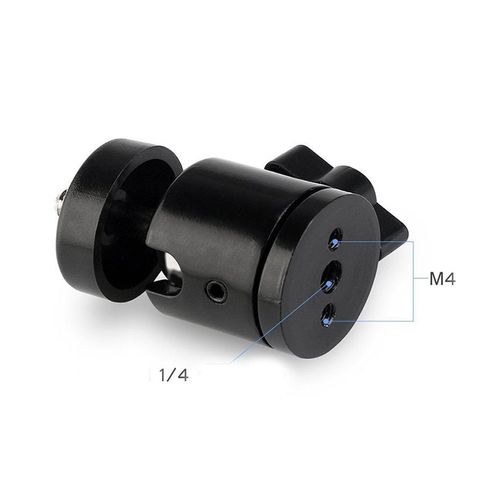 tête à trois trous - Adaptateur de tête de caméra pour trépied, avec verrouillage, support de Flash pour appareils photo DSLR DV, tendance 1/4