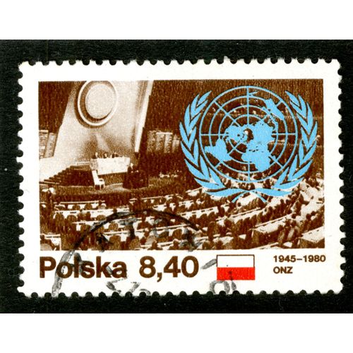 Timbre Oblitéré Polska, 8.40, 1945-1980, Onz
