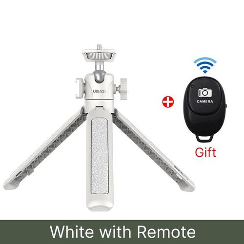 Blanc MT-42 - MT-16 Extensible Mini Trépied avec Griffe pour Micro LED Lumière Selfie Bâton Webcam Trépied pour iPhone DSLR Sony Gopro Vlog