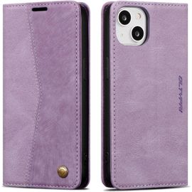 Coque Compatible Avec Iphone 14 Housse, Pochette Fermeture Magnetique Avec Emplacements Cartes, Premium Pu Protection Etui Flip Case Pour Iphone 14 - Violet