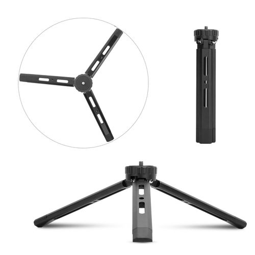 Mini Trépied En Métal En Alliage D'aluminium Socle De Bureau Trépied Photographie Avec 1/4 pouces vis Pour DSLR ILDC CAMÉRA Caméscope Projecteur